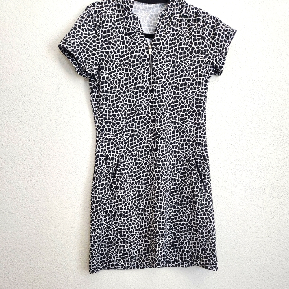 TAIL WHITE LABEL ANIMAL PRINT ATHLETIC DRESS SZ XS